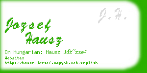 jozsef hausz business card